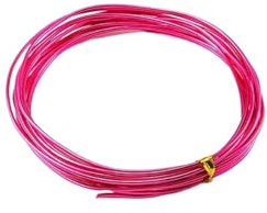 Aluminiumtråd 2–10 meter 0,6–3, mm anodiserad rund aluminiumtråd för smyckestillverkning, armbandstillverkning, pyssel, gör-det-själv-tillbehör (rosenröd, 1,2 mm x 10 m)