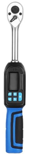 URPIZY Set di chiavi dinamometriche elettroniche preimpostate, chiave dinamometrica digitale 3 – 60 Nm, precisione ±2% con display a LED, in acciaio al cromo vanadio, con chiave a bussola inclusa
