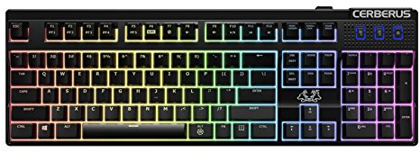 Asus Cerberus Mech RGB (Mehrfarbig)-Hintergrundbeleuchtung Gaming-Tastatur schwarz