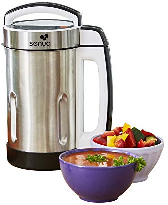 Senya Blender Chauffant, Mixeur Electrique Multifonction INOX, Cook & Heat, Multifonction Soupes - Smoothies - Compotes 1.6L et 1150 W, SYCP-HB002