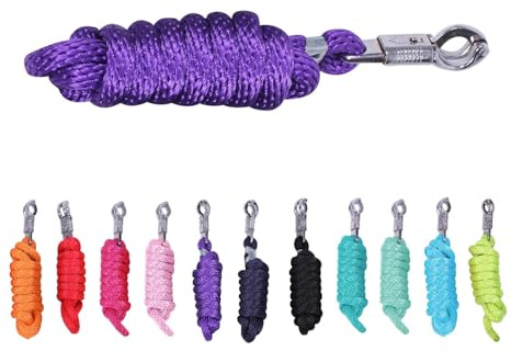 NETPROSHOP Einfarbiger Nylon Strick Führstrick mit Panikhaken Länge 2 Meter Farbauswahl, Farbe:Lila
