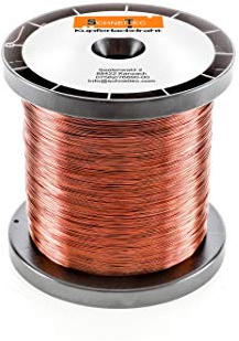 Kupferlackdraht W210 Ø 0,10 mm 200 g, ca. 2500m - CU Lackdraht Grad 2 CUL Kupferdraht Gewicht 200 Gramm Durchmesser 0,10 Millimeter Wickeldraht Kupfer Draht nach IEC 60317-13