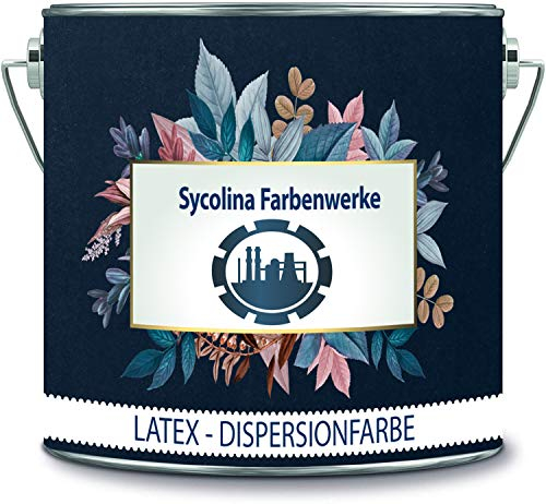 Sycolina Farbenwerke Latexfarbe Bunt Dispersionsfarbe strapazierfähige Wandfarbe in vielen hochwertigen Farben (2 l, Flieder Lavendel)