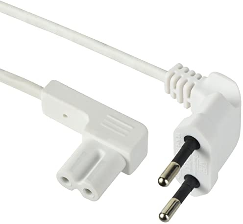 Electraline 95510 Strömkabel 1M C7 Radio, PC, TV, platta skärmar, Lämplig för Sonos-enheter som europeisk typ C-kontakt
