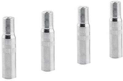 TKSE Estensione dello stelo dei cappucci delle valvole, 4x Prolunghe dello stelo dei cappucci delle valvole delle ruote automobilistiche in metallo Estensione dello stelo dell'auto, camion, furgone, r