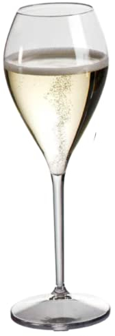 AIOS Unbreakable Tritan Plastic BPA Free Prosecco Flute/Champagne Flute. Capacity 165ml (Set of 2)