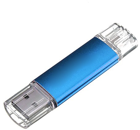 Lodokdre Memoria USB OTG Mini USB Flash Drive Móvil PC Azul 4GB