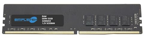 Simpletek – Ram Banco Modulo Di Memoria Per Desktop PC Fissi e Server Da 32GB DDR4 DIMM | Frequenza 3200 MHz | Voltaggio: 1.2V