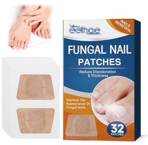 32 Stück Zehennagel Behandlung, Nagelgraben Reparaturpflaster, Spaltnagelreparatur Stärkende Nägel, Nagelgraben Reparaturpflaster für Beschädigte Nägel und das Erscheinungsbild Verfärbter Nägel