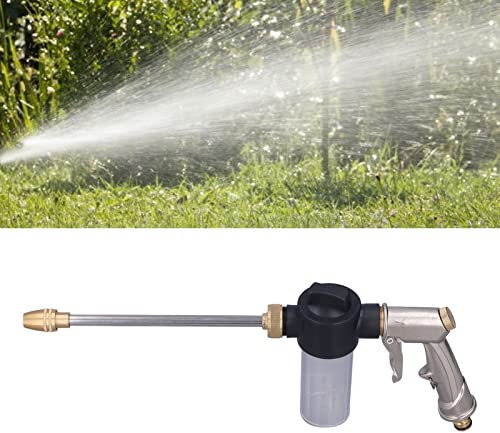 Pistolet à eau haute pression, pulvérisateur de tuyau d'arrosage réglable, capacité de 100 ml, distance de 10 à 20 mètres, outil de nettoyage à mousse, pour la pelouse et le jardin, pour le lavage