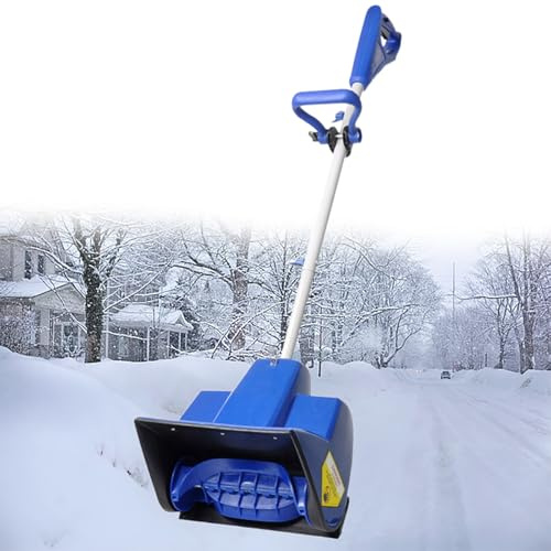 GESAIDES 24V Cordless Electric Snow Shovel, 28cm Wide, Brushless Motor, 2 Battery, Fast Charger, for Driveway, Patio, and Deck Clearing