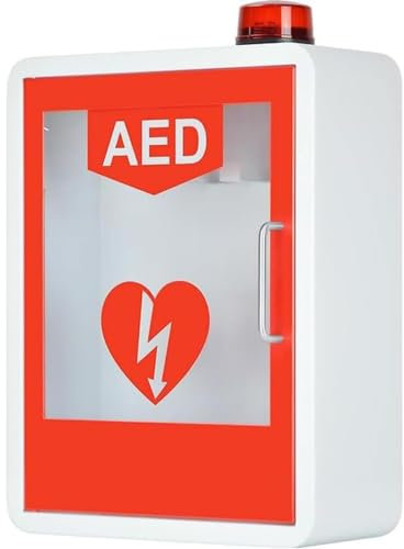 AED-Defibrillator-Aufbewahrungsschrank,sichere Wand-Defibrillations-Alarmbox mit Licht und Alarmsystem–ultimativer Erste-Hilfe-Koffer,passend for die meisten AED-Modelle,ideal for den Heimgebrauch