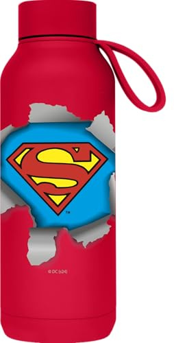QUOKKA SOLID X DC | BOTELLA TÉRMICA DE ACERO INOXIDABLE DOBLE PARED CON COLGADOR | SUPERMAN