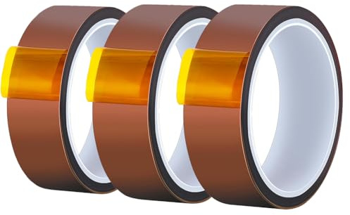 XMSCN 3 rotoli di nastro adesivo per alte temperature, 30 mm x 50 m, nastro adesivo per stampa sublimazione a caldo, nastro per trasferimento termico senza residui. (3cmx50m, 3 pezzi)