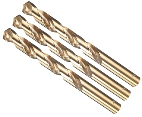 METALLIXITY Barrena (12mm) 3Pzs, Acero Rápido M35 Vástago Recto Espiral Punta De 135° Acabado Dorado Para Acero Inoxidable Hierro Cobre Aluminio Metales Duros