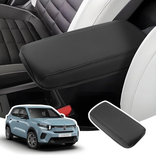 LANGBEAN Housse d'Accoudoir pour Citroën C3 Aircross MHEV/EV 2025 2026 | Frein Electronique, Couvre Accoudoir Console Centrale, Matériel Cuir PU, Protection Accessoires pour Rehausser l'Accoudoir