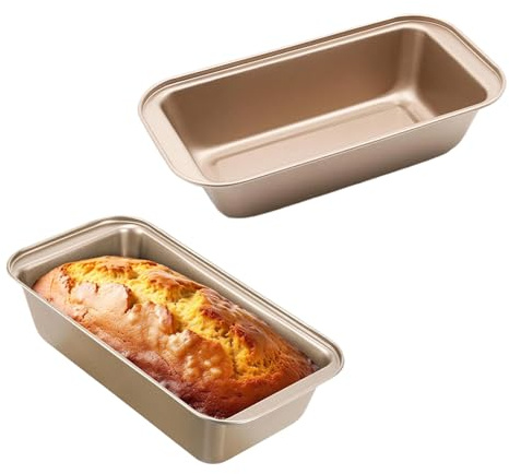 FUSONGQINTANG 2 Pezzi Stampo per Pane Tostato Antiaderente in Acciaio al Carbonio Rettangolare Cassetta Champagne Strumento Da Cucina 18.6x9.6x4.6 CM per Cuocere Pane