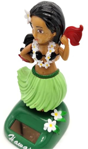 Dashboard Dekofigur, niedliche Armaturenbrett-Figur, lustige Dekoration für das Armaturenbrett, Auto, Zuhause, Geschenke und Hawaii, Solar-Mädchen und Hawaii