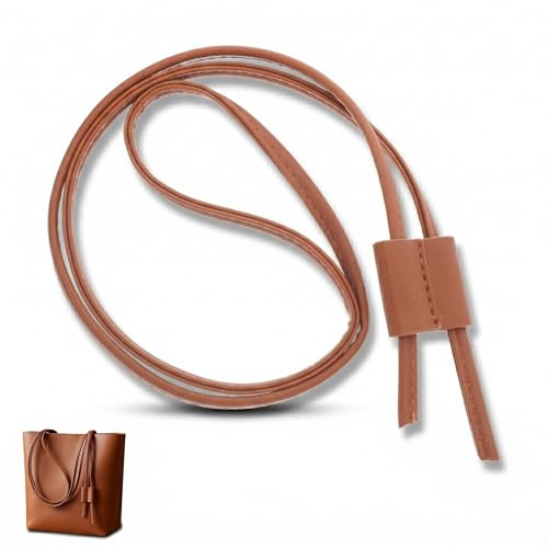 Veemoon PU Leder Zugband Ersatz mit Schnalle Abnehmbares Zugband für Bucket Bags Schultertaschen und Häkelbeutel für Geldbörsen und DIY Taschenzubehör