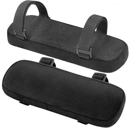 ZMZaoan Armlehnen Pads, 2 Stück Ergonomische Armlehnen Polster aus Schaum Anti-Rutsch - Support Abdeckungen Kissen für Büro und Gaming Stuhl, Rollstuhl Zubehör Armlehnenschoner für Ellenbogen Komfort