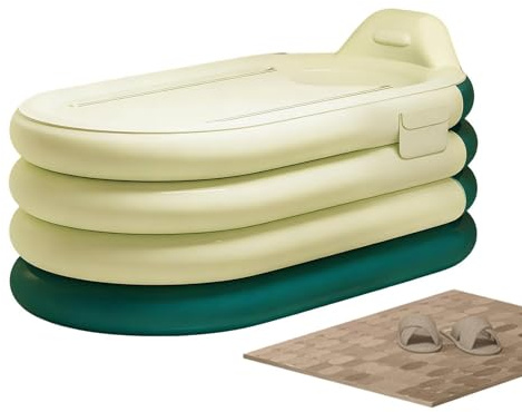 Bañera Hinchable para Ducha | Herramienta de Baño con Bomba de Pie - Hinchable para Ducha - para Relajación, SPA, Atletas, Hoteles y Apartamentos