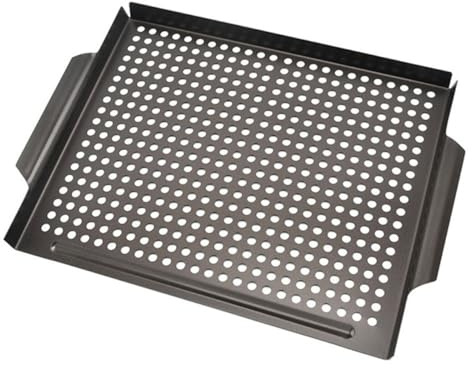 PHENOFICE Poêle à Griller Noire en Acier Carbone Revêtement Antiadhésif, Grosse Capacité, Sûre Barbecue en Famille ou Vacances