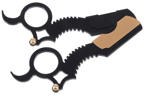 GRIRIW Barber Rasiermesser mit Vintage Design aus Edelstahl 2 Stück Manuelle Rasierer Zufällige Farbe für Bart und Haarschneidemaschine für Friseursalons und Bartpflege