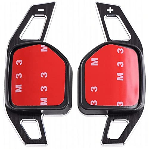 Overdrive-Racing Schaltwippen Verlängerung Kompatibel mit Audi A3 S3 RS3 A4 S4 A5 S5 RS5 A6 S6 RS6 A8 S8 R8 Q5 Q7 TT S RS DSG S-Tronic Typ-B Alu Schwarz Shift Paddles Shifter Extensions Lenkrad