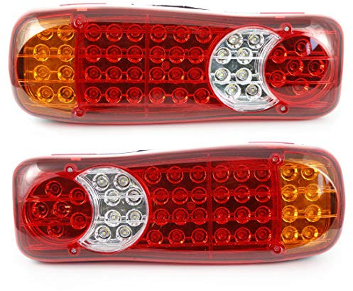 VNVISLS 2x feux arrière à LED 12V usage universelle, convient aux camions remorques bennes camions