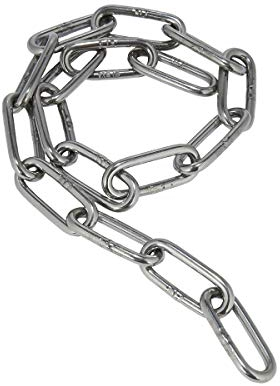 Edelstahl V4A Kette, 2,0 Meter, 4 mm Materialstärke, 157,5 kg Maximalbelastung, langgliedrig, rostfrei, poliert, ähnlich DIN763 - Tecklenborg Kegel GmbH