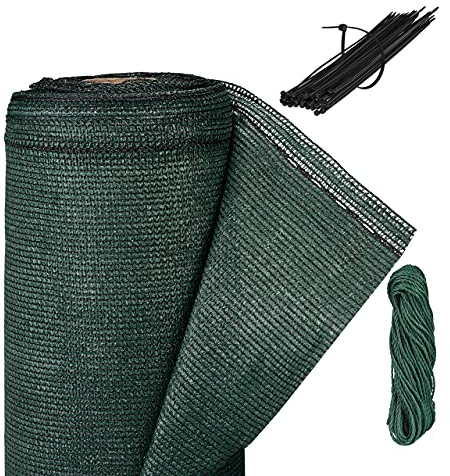relaxdays Brise-Vue, 2 x 6 m, pour Jardin, Balcon et terrasse, résistant aux UV et intempéries, Tissu HDPE, Vert foncé