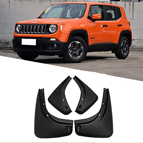 GXFY Auto Paraspruzzi per Jeep Renegade 2015-2021 Anteriori e Posteriori Parafanghi Modellati Guardie Splash Parafango Custom Mud Flap Protezione Set,4 Pezzi