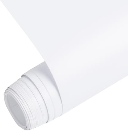 HUSAIHU Matte White Vinyl Roll, 12inch x 5ft Permanent Vinyl, Self Adhesive Vinyl for Mug, Cup, Home Decor, Walls, Birthday, Christmas Gifts and DIY Projects (Matte white)