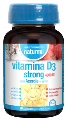 Naturmil Vitamina D3 4000 UI Strong - 90 Comprimidos - Fortalece tu sistema inmunológico y tus huesos