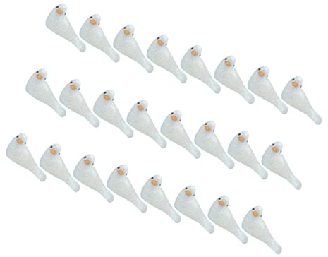 CAXUSD Weiße Vogel Dekoration aus Schaumstoff 24 Stück Leicht und Fein Verarbeitet für Hochzeitsdeko und Fotografie dem Schreibtisch