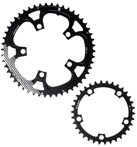 CAFFEN Kettenblatt 110BCD Rennrad Kettenblatt 50-34T 52-36T 53-39T 5 Bolzen Kettenblatt Aluminium Legierung doppel Geschwindigkeit Kette Rad Fahrrad Teile Kettenblatt 38 ZäHne (Color : 50-34T)