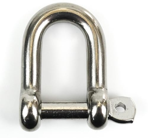 DAUMLINK® Manilles avec boulon de sécurité – Acier inoxydable A4 (AISI 316) | Connecteurs robustes pour chaînes et cordages | Accastillage marin anticorrosion | Lot de 2 – différentes tailles (12 mm)