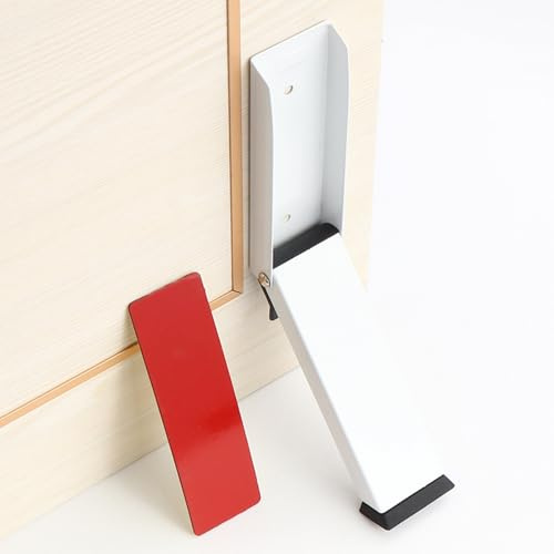 Quixotical Tritt den Türstopper um - Schwerlast Edelstahl Türstopper, Ohne Bohren, Rutschfest, Selbstklebend Zuhause, Büro, Schlafzimmer und Küche (Weiß)