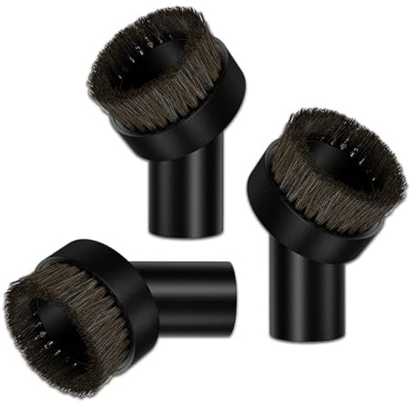 WNXBFO 3 Pack 32mm Henry Hoover Head Replacement, Brushes for Henry Hoover Attachments, Universal Replacement Round Horse Hair Dusting Brush Head Accessories Tool
