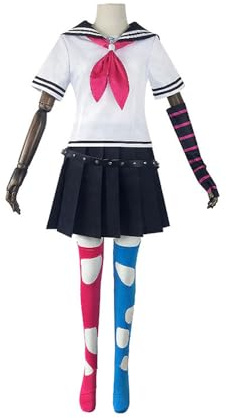 Generico Costume da cosplay di Mioda Ibuki da donna, uniforme scolastica, vestito da marinaio, Halloween,S-White