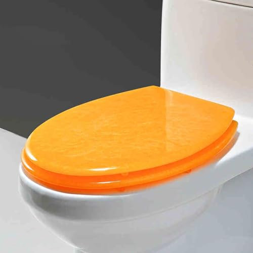 Eleeonora Abattant Toilette en RéSine Paillettes,WC Abattant Clipsable,Abattant WC en RéSine à Fermeture Douce,RéGlable,Conception IntéRessante,Convient à La Plupart des Toilettes Ordinaires