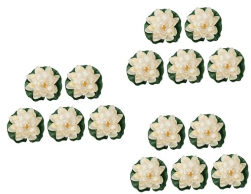 Cabilock Ensemble De 3 Décorations Flottantes Artificielles pour Bassin Simulation De Nénuphar sans Arrosage