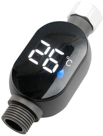 Shower Temperature Gauge, LED Digital Display Instant Read Temperature Gauge, 4.17 x 1.77inch Waterproof Thermostat, Precise Water Warmth Control for Home, Bathroom, Kitchen