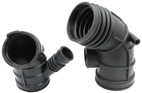 Callume 2x Ansaugschlauch Luftschlauch Faltenbalg Vorne Kompatibel mit BMW 5er E39 7er E38 2.0L 2.2L 2.5L 2.8L 1998-2004 13541435625 13541435627 13541437191