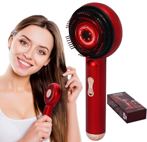 Kopfhaut-Massagebürste, 3-in-1, Kopfhaut-Massagekamm, elektrischer Haaröl-Applikator für Haarwachstum, Kopf-Spa, mit 3 Massagemodi, 660 nm Rotlichttherapie, wasserdicht, tragbare Kopfhaut für