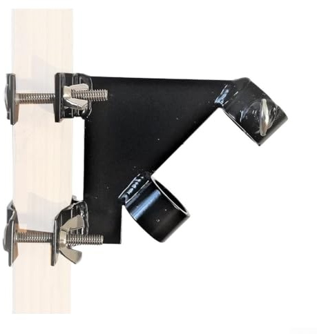 FACULX Heavy Duty Flagpole Mount Bracket, Flag Pole Holder Adjustable, for Balcony Railing, Truck Flag Pole Holder, Flag Pole Holder Bracket, Horizontal and Vertical Installation