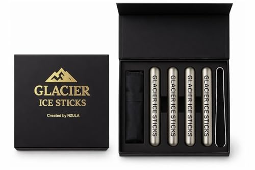 Nzula Reusable Ice Sticks for Water Bottles – Stainless Steel Cooling Rods (4 Pack) | No Dilution Drink Chiller | Fits Tumblers & Gym Bottles