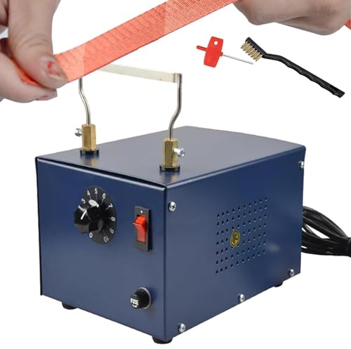 Coupe-corde électrique 250 W, machine de découpe à chaud pour tresses de bureau avec température réglable, kit d'outils de coupe monté sur établi avec porte-couteau en cuivre pur