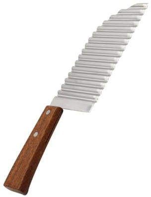 jojofuny Coupe-Pommes de Terre en Acier Inoxydable Ondulé – Outil de Coupe de Légumes Polyvalent pour Pommes de Terre Carottes et Concombres – Lame Tranchante et Ergonomique Cuisine