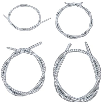 Srliya Kit Piegatubi a Molla 3/8 1/2 5/8 3/4 Pollici Set Piegatubi 4 in 1 per Tubi Sottili in Acciaio Rame Alluminio 43,31 Pollici/1100 Mm L
